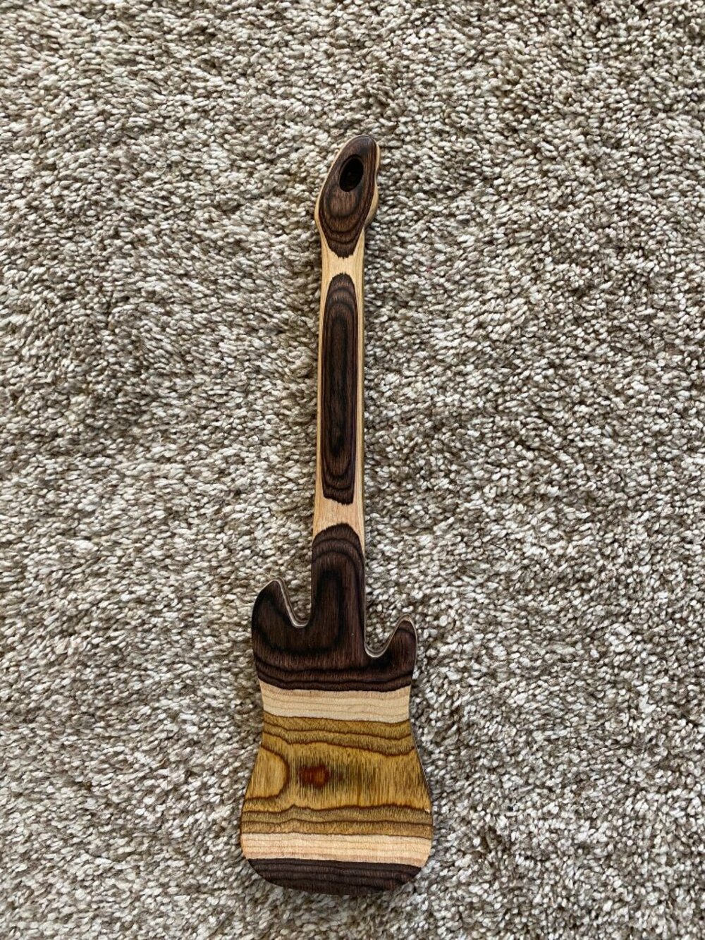 Island Bamboo Pakkawood 12-Inch Guitar Spatula, Natural Good Condition